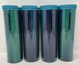 Starbucks 16 oz Double Wall Insulated Blue Green Lenticular Clear Tumble... - £46.67 GBP