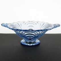 Cambridge Caprice Blue Low Footed Compote #130, Vintage Elegant Glass 7&quot; D - £39.96 GBP