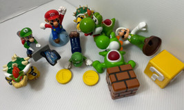 Nintendo Super Mario Nintendo Figure Lot Cake Topper Yoshi Bowser figurines - £10.99 GBP
