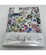 NEW Anne de Solene Paresse Percale 100% Cotton King Flat Sheet Floral 10... - $59.20