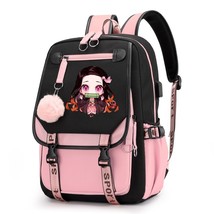  Backpack  Nezuko Kawaii  School Bag for Adults Large Capacity Manga To Travel D - £65.17 GBP