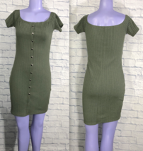 Say What Green Poly Medium Ladies Womens Stripe Dress - $21.02