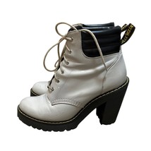 Dr. Martens Persephone Leather Wedge Boot Light Gray Size 9 - $74.25