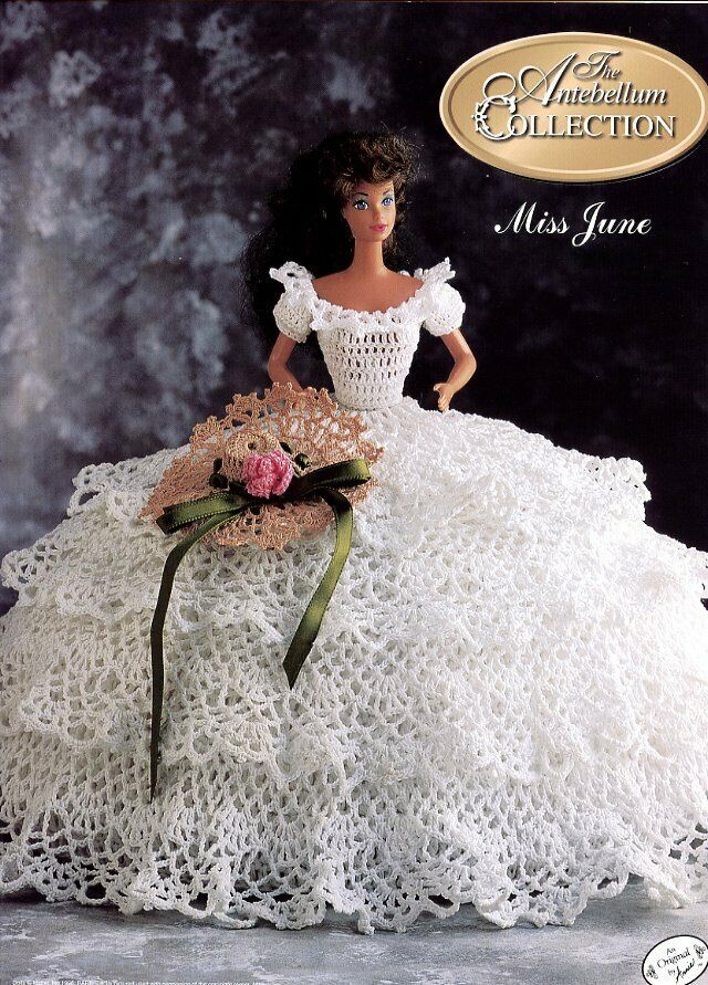 Miss June 1991 Antebellum Barbie Doll Outfit Crochet PATTERN/INSTRUCTIONS - $3.57