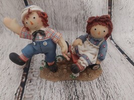 VINTAGE Raggedy Ann &amp; Andy Enesco figurine “Bumpy Roads Are Easier&quot; - GUC - £13.85 GBP