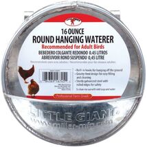 Little Giant Hangable Poultry Waterer Galvanized Round Hanging Poultry W... - $32.50 CAD