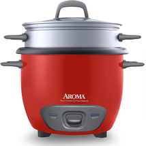 Rice Cooker And Food Steamer Aluminum Red NEW - £22.10 GBP