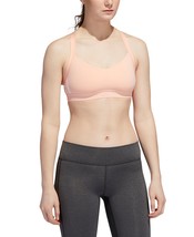 adidas Womens All Me 3-Stripe Light-Support Sports Bra Size Small Color Pink - £27.87 GBP