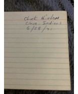 CHUCK HINTON SIGNED INDEX CARD ~ BASEBALL AUTOGRAPH ~ - £3.89 GBP
