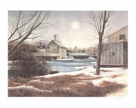 Dwight Baird The Mill In Winter, 1988 - Signed - £97.47 GBP