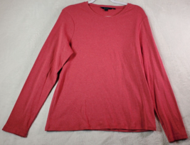 Boden T Shirt Top Womens Size 18 Pink knit 100% Cotton Long Sleeve Round Neck - £11.06 GBP