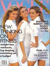 1991 Vogue April Birthday Gift Joe Mantegna Katarina Witt Fitness Gulf War 1990s - £89.07 GBP