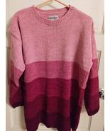 Vintage Cabin Creek X-Large 100% Acrylic Pink/Mauve/Wine Red Sweater Nice - $15.00