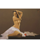 Nude 6, a 24&quot; heigh x 32&quot; commission original oil painting on canvas by ... - $535.08 CAD