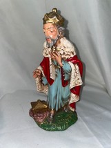 Vintage Midcentury Large Fontanini Paper Mache Wise Man Nativity Piece 11” - $40.00