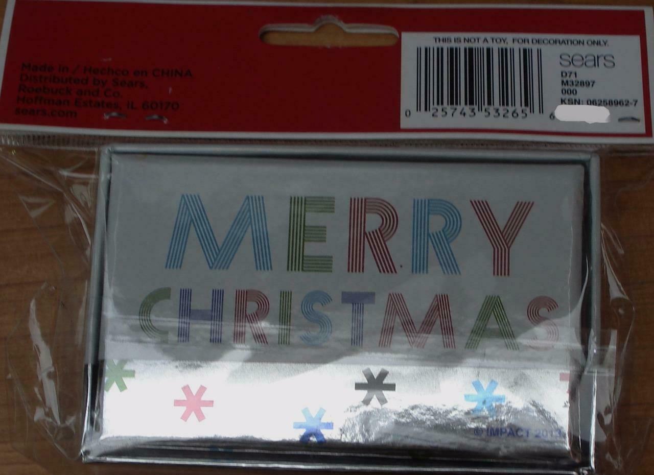 Cheers Gift Card Box - Colorful Merry Christmas Snowflake Pattern- BRAND... - $3.95