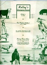 Kelley&#39;s Champion Corral Menu Texas Ave &amp; South Main &amp; Berry Houston Texas 1940s - £70.55 GBP