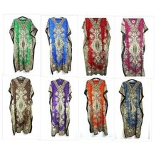 Longue robe caftan Hippy Boho Maxi femmes Polyester Caftan tunique robe... - £9.95 GBP