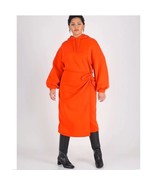Bar III Women L Fiery Red Orange Wrap Tie Waist Hoodie Dress RETAG CY26 - $46.57 CAD