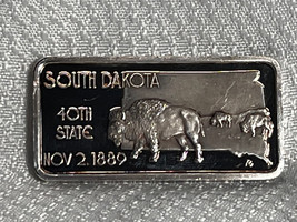 The Hamilton Mint .999 Sterling Silver One Troy Ounce South Dakota State Ingot - £63.90 GBP