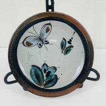 Ken Edwards Pottery 6.75&quot; Saucer Plate #M El Palomar Mexico Art Blue Butterfly - £13.42 GBP