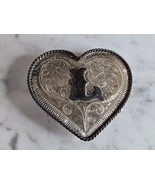 Vintage Estate Sterling Silver Southwestern Heart Belt Buckle 54.7g E7152 - £274.03 GBP