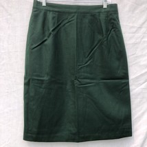 Sag Harbor Petite Size 16 Dark Green Pencil Skirt 100% Wool Vintage - £23.35 GBP