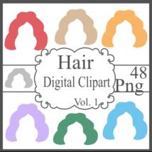Hair Digital Clipart Vol. 1 - $1.25
