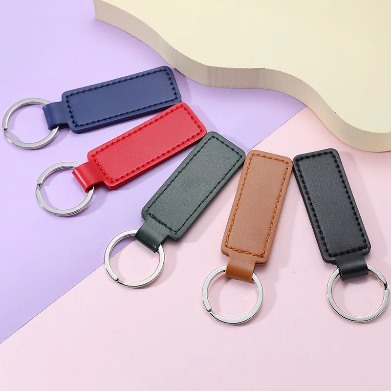 Game Fun Play Toys 10 Colors Bright PU Leather Keychain Double-sided Car Thread  - £23.15 GBP