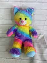 BABW Build a Bear Cat Kitten Kitty Rainbow Multicolor Plush Stuffed Animal - £8.31 GBP