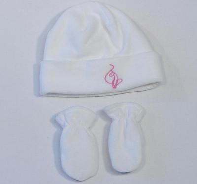 Baby Phat Girlz Fleece Winter Hat & Mittens Infant One Size 9-18 Months NWT - £14.52 GBP