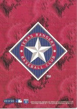 1996  Fleer Texas Rangers Team Set Checklist 20 - £0.78 GBP