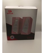 Redragon GS520 Anvil RGB LED Stereo Gaming Speakers, USB + 3.5mmPink - $30.49 CAD