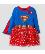 New Supergirl Super Girl Costume for Baby Sz 12 Mos 18 Mos 2T - $463.34 MXN