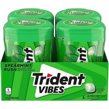 Trident Vibes Spearmint Rush Sugar Free Gum, 4 Bottles of 40 Pieces (160 Total P - £28.90 GBP