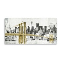 Nyc Golden Bridge Skyline Unframed Print Wall Art - $273.49