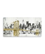 Nyc Golden Bridge Skyline Unframed Print Wall Art - $405.15 CAD