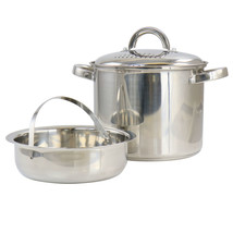 Oster Sangerfield 5 Quart Stainless Steel Pasta Pot with Strainer Lid and Steam - £61.23 GBP