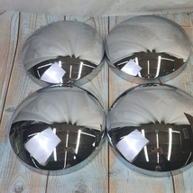 4pc For Peterbilt Freightliner 8 Inch Polished Metal Dome Baby Moon Hubc... - $42.27