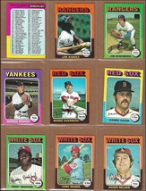 1975 Topps Mini Baseball Card lot of 9 Cards Jim Sundberg Lee Randle Checklist 1 - £7.49 GBP