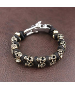 Mens Vintage Skull Handmade Paracord Bracelet  Punk Style - $37.03 CAD