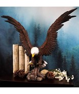 Ebros Large Rocky Mountain Bald Eagle Descending on Prey Statue Decor Fi... - $1,748.08 MXN