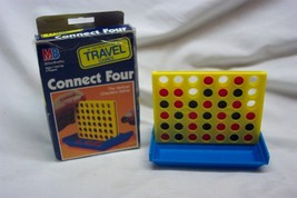 Vintage 1988 CONNECT FOUR Travel GAME Milton Bradley Travel Games Complete - £14.41 GBP