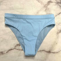 Roxy Juniors High Leg Ribbed Bikini Bottom Size S Light Blue New - £18.46 GBP