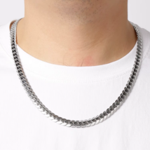 Quality 316L Stainless Steel Flat Snake Cuban Link Graded Chain Necklace... - $11.99+