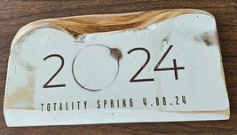 Solar Eclipse 2024 Cedar Wood Transfers Plaque Decoration Ornament Sign - £7.72 GBP