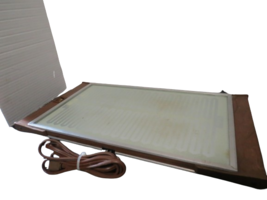 Vintage Salton Hotray Electric Warming Tray Brown Glass Model H-920 Tested - £11.80 GBP