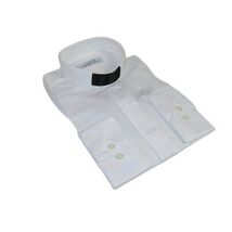 Mens CEREMONIA Clergy Pastor Priest Shirt 100% Cotton Turkey #stn 13 HYB White image 3