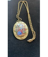 Vintage Limoges France Oval Hand Painted Porcelain Courtship Scene 24&quot; N... - $64.15 CAD