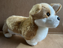 Russ Yomiko Classics Tan White Corgi Puppy Dog Plush 15&quot; Stuffed Animal toy pet - £10.04 GBP